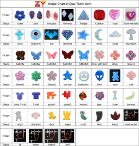 Factory Price Opal Tooth <strong>Gem</strong> Safe Lead Free Lightning Beads <strong>Machine</strong> <strong>Cut</strong> 4 Mohs Hardness for Sale Blue Opal Dental Tooth <strong>Gems</strong> for - Product Image 4