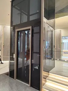 Panoramic Glass Large Capacity CE Certified Hydraulic Ascensor Residential Elevators Lift For Home