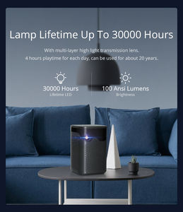 Proyector Portátil con <span class=keywords><strong>Android</strong></span> 11 |   Decodificación 720P/1080P |   Pantalla <span class=keywords><strong>de</strong></span> 100 Pulgadas <span class=keywords><strong>para</strong></span> Cine en Casa y Noches <span class=keywords><strong>de</strong></span> Cine al Aire Libre - Product Image 2