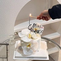 Instagram-Stil Paar Vorschlag Acryl Kuchen Dekoration Hochzeit Acryl Kuchen Plakat Valentinstag Kuchen Topper