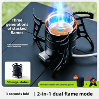 Vente en gros - Réchaud à gaz butane automatique portable en acier inoxydable, dispositif d'allumage, cuisinière pliable pour voiture, hôtel, garage