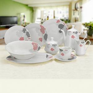 Service de table turc en porcelaine, vaisselle 72 pièces, marque HARVIT, design contemporain, service de table pour les fêtes - Product Image 3