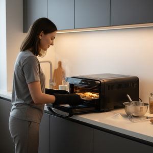 Electric <strong>3</strong> Loaf Sizes (<strong>1</strong>-2.5LB) 2200W Stainless Steel Air Fryer Oven Bread <strong>Maker</strong> Digital Control 150-430 Temp 60-Min Household - Product Image 3