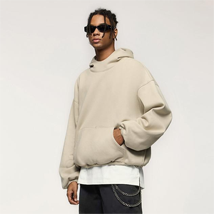 QUICKSHOW Streetwear personalizzato 325G GSM Tech felpa oversize felpa con cappuccio da uomo in bianco - Product Image 4