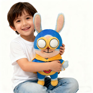 Handmade Mẫu Đồ Chơi Sang Trọng Động Vật Anime Mềm Sang Trọng Siêu Người Đàn Ông Thỏ Mát Dài Tai Ôm Chữ<span class=keywords><strong>a</strong></span> Bệnh Cảm Xúc Đồ Chơi Sang Trọng Với Áo choàng - Product Image 2