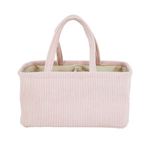 สีชมพูผ้าลูกฟูกผ้าอ้อมเด็กแคดดี้ออแกไนเซอร์แบบพกพานิ้วเท้าถุงเก็บสําหรับเด็กทารกเนอสเซอรี่เด็ก Essentials - Product Image 1