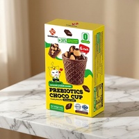 Biscuits gaufrettes individuels fourrés au chocolat croustillant, formule personnalisée, marque privée, prébiotiques ajoutés, respectueux de l'intestin