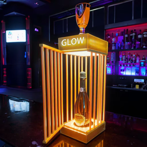 تاج ذهبي مضيء مخصص ، قفص مقدم عرض ، جهاز عرض VIP ، حالة عرض علامة نيون LED - Product Image 5