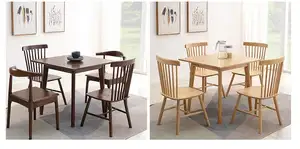 Mesa de jantar quadrada de madeira sólida, mesa de jantar para leite, loja de chá, lazer, mesa de negociação, pequena família, mesa de jantar e cadeira, combinação