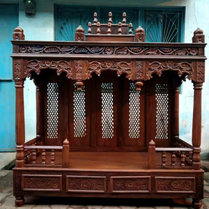 Templo de Madera Rústico Tradicional con Diseño Elegante para Uso en Interiores, NUEVO, de la India - Product Image 1