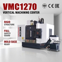Centre d'usinage vertical CNC VMC1270 à structure rigide certifié CE avec protection intégrale pour l'usinage de plaques d'acier de bases de moules
