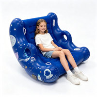 Fauteuil à bascule gonflable en PVC floqué avec pompe intégrée, style américain, pour extérieur, chaise longue sensorielle de divertissement