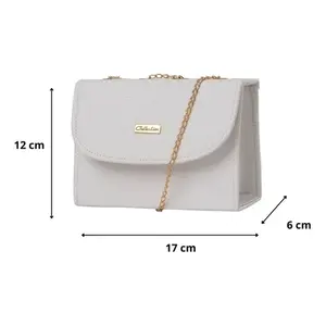 Sac à bandoulière Fana Mariconera pour femme, orné de paillettes, avec fermeture éclair, blanc, élégant, pour jeunes femmes - Product Image 3