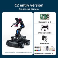 Coche Robótico Raspberry Pi 5 ROS2 con Brazo Robótico, Visión de Profundidad, Mapeo SLAM, Navegación, IA, Modelo Grande C2