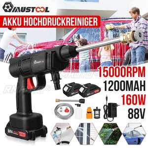 Nettoyeur haute pression sans fil 1500W, 2 types de pistolets de lavage, pistolet à eau électrique, machine à mousse pour batterie Makita 18V - Product Image 1