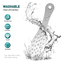 Nouvelle Râpe à Pieds Professionnelle Portable en Acier Inoxydable Double Face à Long Manche pour Pédicure, Réutilisable, Éliminateur de Callosités et Peaux Mortes
