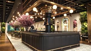 Ensemble de meubles modernes de luxe pour restaurant, meuble en velours, canapé, table à manger pour café, ensemble de chaises pour restaurant et bar en bois - Product Image 3