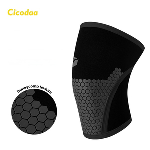 Thiết Kế Mới Tổ Ong Non-Skid Đàn Hồi Trọng Lượng Nhẹ Thoáng Khí <span class=keywords><strong>Neoprene</strong></span> 7Mm Unisex Đầu Gối Tay Áo Cho Tạ Sức Mạnh - Product Image 6