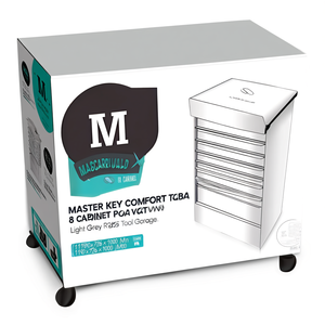 Fami Master Key Comfort <b>Drawer</b> Cabinet 8 <b>Drawers</b> 1190x726x1000 Mm Light Grey Ral7035 <b>Tool</b> Storage - Product Image 2