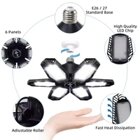 Lampe de garage LED industrielle portable, plafonnier hexagonal réglable, ampoule 6500K lumière du jour, luminaire de travail LED