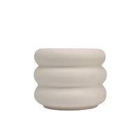 Nordic kreatif mengkilap keramik donat vas khas Pot berdaging ornamen dekoratif rumah Modern Pot bunga Pot tanaman