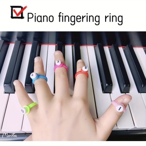 Juego de anillos de plástico para dedos de piano al por mayor para principiantes, accesorio de instrumento musical, material didáctico - Product Image 3