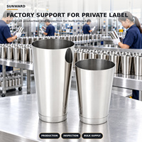 Ensemble de shakers Boston avec logo personnalisé 700 ml 600 ml, fabricant d'articles de bar OEM à marque privée avec emballage personnalisé