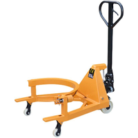 Chariot manuel hydraulique pour fûts d'huile avec serrage automatique pour entrepôt
