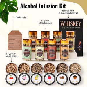 <span class=keywords><strong>Kit</strong></span> d'infusion d'alcool <span class=keywords><strong>de</strong></span> luxe avec copeaux <span class=keywords><strong>de</strong></span> bois naturels et plantes aromatiques pour la fabrication <span class=keywords><strong>de</strong></span> whisky, bourbon, vodka, tequila et <span class=keywords><strong>rhum</strong></span> - Fabriqué en Chine - Product Image 2