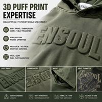 Sweat à capuche épais pour homme, impression 3D en relief, broderie, streetwear, effet vieilli, logo personnalisé, graphique, haute qualité, usine OEM