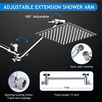 Ensemble de douche thermostatique encastré en acier inoxydable poli chromé, fixation murale pour usage hôtelier, avec valve céramique et jet moderne