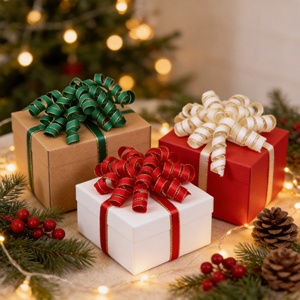 Lazo de Regalo Rizado Navideño, Lazo de Cinta Korker, Fabricante Mayorista, OEM, ODM, Fábrica en Vietnam Auditada por VBSCI, SMETA, GRS, OEKO-TEX - Product Image 2