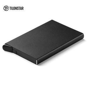 TILONSTAR TVC400 Elegante Slim Automático Pop Up Bank Card Case Aluminio ID Titular de la tarjeta de crédito con función de bloqueo RFID - Product Image 4