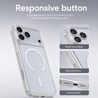 Coque de téléphone PC transparente magnétique avec recharge sans fil antichoc pour iPhone 16 Fabricant OEM ODM Chine