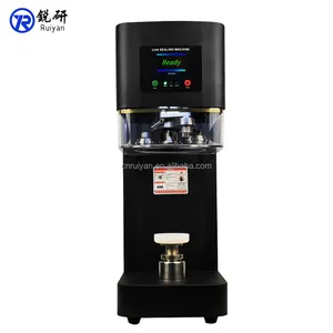 2023 Hot sell automatic no rolling can sealing machine with aluminium lid for coffee shop milk tea shop