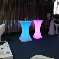 Table de bar LED lumineuse en plastique étanche pour la maison, en rotomoulage, vente en gros