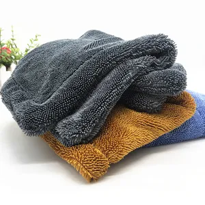 汽车干燥毛巾大超细纤维厚毛巾汽车清洁布高gsm大尺寸扭环毛巾非常适合汽车干燥
