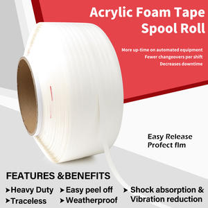 Cinta de Espuma Acrílica de Doble Cara de Grado Industrial en Rollo Jumbo con Fuerte Adhesión para Ensamblaje de Productos Electrónicos, Fijación de Metal y Plástico - Product Image 3