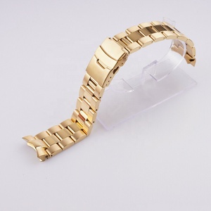 <span class=keywords><strong>Bracelet</strong></span> de montre tout doré 22mm en acier 316L à maillons solides incurvés pour Seiko <span class=keywords><strong>SKX</strong></span> 007/009 Luxury Style - Product Image 2