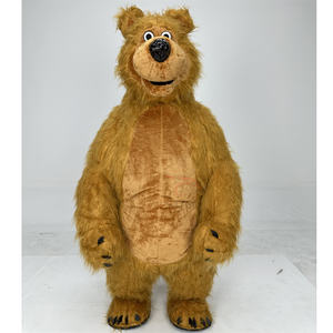 Costume da Mascotte Gonfiabile Realistico di <span class=keywords><strong>Orso</strong></span> Marrone <span class=keywords><strong>Masha</strong></span>, Costume da Mascotte Peluche Ambulante per Adulti - Product Image 1