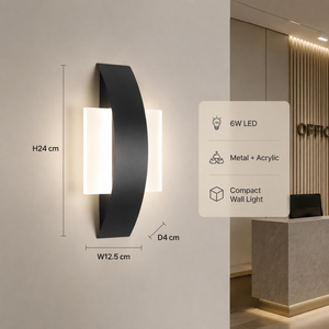 Applique murale LED moderne en acrylique et métal 6W, petite, décorative pour couloir, hôtel, chambre, salon, maison, villa - Product Image 4
