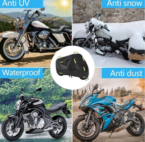 Housse de moto personnalisable toutes saisons, durable, en Oxford imperméable, protection solaire extérieure avec sac de rangement taille XL, protection contre la poussière - Product Image 4