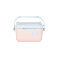 Glacière portable 6QT, motif moderne, pour pique-nique et extérieur, en PP rigide isolé, réutilisable, résistante à l'eau, maintient la glace 24 heures