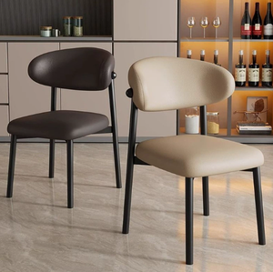 <span class=keywords><strong>Sedie</strong></span> da Pranzo in Pelle con Struttura in Metallo, Design Moderno per Casa <span class=keywords><strong>e</strong></span> Ristorante, Marca Tuochen - Product Image 4