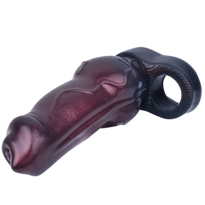 Anillo de Bloqueo Grueso Combinado con Funda para Pene de Silicona Suave, Impermeable y Reutilizable, Condón para Pene, Funda para Pene para Mayor Placer Masculino - Product Image 6