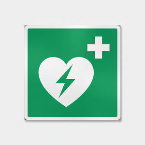Defibrillatore alluminio 120x120mm Made in Italy - Product Image 2