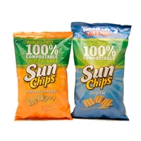 Pochette Doypack Imprimée Personnalisée de Qualité Alimentaire pour Snacks, Maïs et Chips, Matériau BOPP avec Soudure Dorsale et Thermoscellage