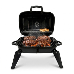 <span class=keywords><strong>Barbecue</strong></span> portable <span class=keywords><strong>de</strong></span> style <span class=keywords><strong>valise</strong></span> avec couvercle pour jardin et extérieur – Gril au <span class=keywords><strong>charbon</strong></span> <span class=keywords><strong>de</strong></span> <span class=keywords><strong>bois</strong></span> - Product Image 1