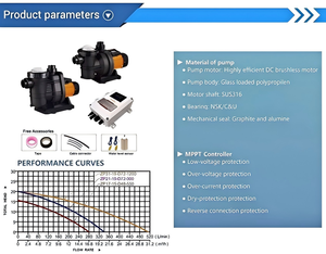 Système de <span class=keywords><strong>pompe</strong></span> à eau submersible solaire haute pression OEM pour bassin et <span class=keywords><strong>piscine</strong></span>, <span class=keywords><strong>pompe</strong></span> DC et filtre pour <span class=keywords><strong>piscine</strong></span> hors sol - Product Image 2
