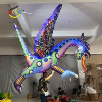 Parade marche gonflable étrange Dragon Costume gonflable marionnette adultes avec lumière LED pour la publicité